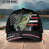 Maxcorners Personalized Crappie Fishing Pattern Classic 3D Cap