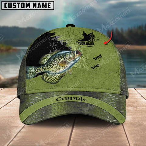 Maxcorners Personalized Crappie Fishing Pattern Classic 3D Cap