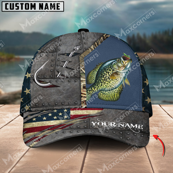 Maxcorners Personalized Crappie Fishing Pattern Classic 3D Cap