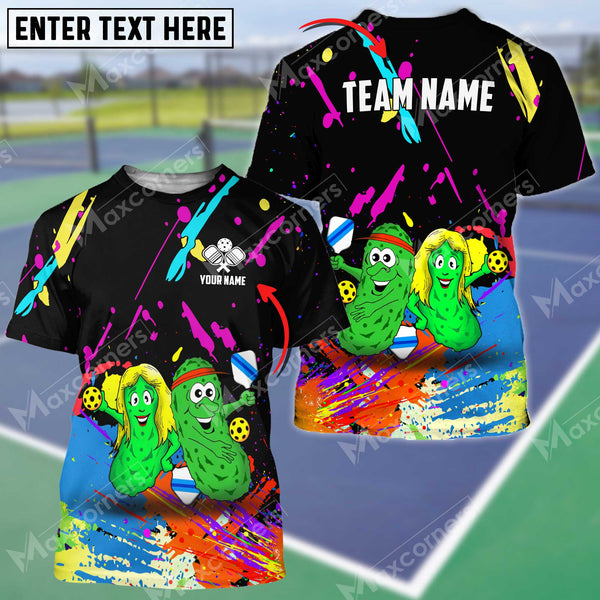 MaxCorners Funny Personalized Name Pickleball 3D Shirt