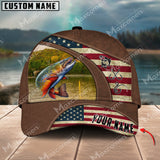 Maxcorners Personalized Trout Fish Fishing Pattern Classic 3D Cap