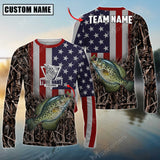 Maxcorners Personalized Name Crappie Fishing Long Sleeve Shirt