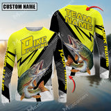 Maxcorners Pike Fishing Sport Jersey Personalized Name Long Sleeve Shirt