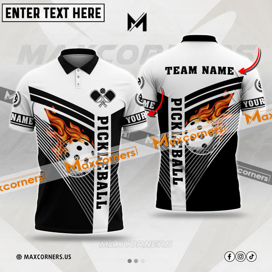 Maxcorners Pickleball Mutilcolor Options Personalized Name & Team Name 3D Shirt (4 colors)