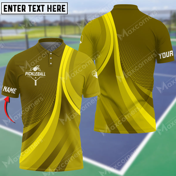 MaxCorners Personalized Name Pickleball 3D Polo Shirt