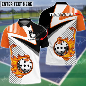 MaxCorners Personalized Name Pickleball 3D Polo Shirt
