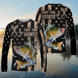 Maxcorners Walleye Fishing Part Time Hooker Long Sleeve Shirt