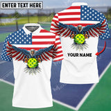 MaxCorners Personalized Name Picklebal Eagle & US Flag 3D Shirt