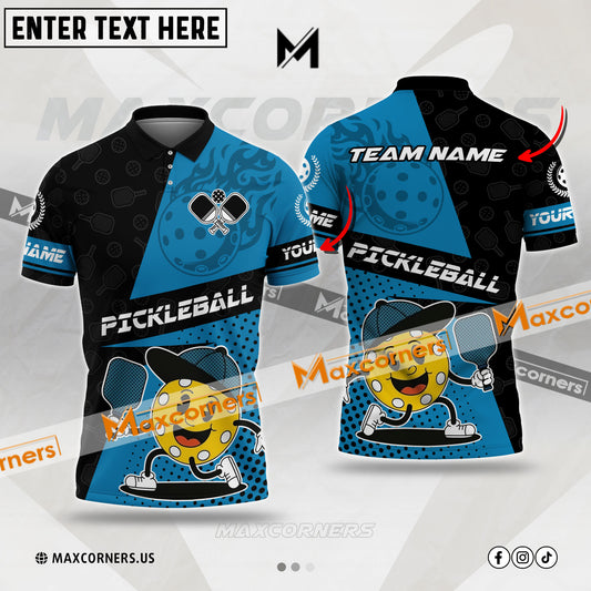 Maxcorners Pickleball Mutilcolor Options Personalized Name & Team Name 3D Shirt (4 colors)