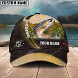 Maxcorners Personalized Trout Fish Fishing Pattern Classic 3D Cap