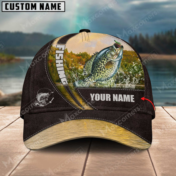 Maxcorners Personalized Crappie Fishing Pattern Classic 3D Cap