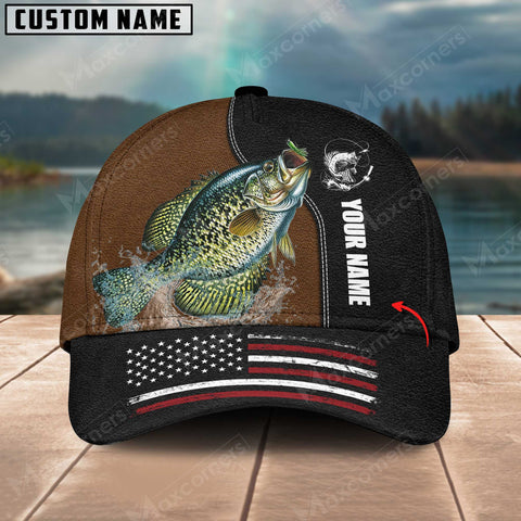 Maxcorners Personalized Crappie Fishing Pattern Classic 3D Cap