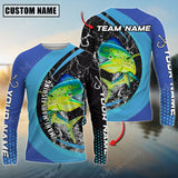 Maxcorners Mahi-mahi Fishing Jersey Sport Pattern Sun Protection Personalized Name, Team Name 3D Shirts