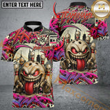 Maxcorners Bowling Mad Bowl Graffiti Style Multicolor Customized Name, Team Name 3D Shirts