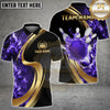 Maxcorners Bowling Flame Bowling Ball And Pins Black And Gold Multicolor Customized Name, Team Name 3D Shirts