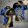 Maxcorners Darts Flaming Dartboard Black And Gold Multicolor Customized Name, Team Name 3D Shirts
