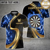 Maxcorners Darts Flaming Dartboard Black And Gold Multicolor Customized Name, Team Name 3D Shirts