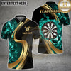 Maxcorners Darts Flaming Dartboard Black And Gold Multicolor Customized Name, Team Name 3D Shirts