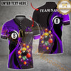 Maxcorners Billiard Golden Ball 8 Water Flow Multicolor Options Personalized Name, Team Name 3D Shirt