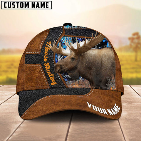 Maxcorners Majestic Moose Hunting Multicolor Personalized Name 3D Cap