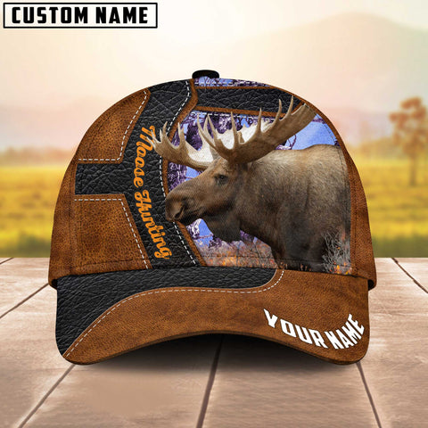 Maxcorners Majestic Moose Hunting Multicolor Personalized Name 3D Cap