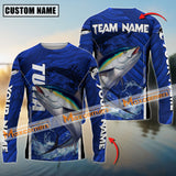 Maxcorners Tuna Fishing Jersey Tournament Sun Protection Personalized Name, Team Name Long Sleeve Shirt