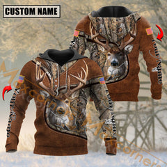 Maxcorners Wilderness Deer Hunting Mutilcolor Custom Name Shirt 3D All Over Printed Clothes (2 Colors)