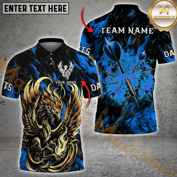 Maxcorners Phoenix Darts Jersey Customized Name, Team Name 3D Polo Shirt