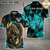 Maxcorners Phoenix Darts Jersey Customized Name, Team Name 3D Polo Shirt