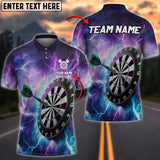 Maxcorners Purple Thunder Lightning Darts Jersey Customized Name, Team Anme 3D Shirt