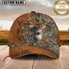 Maxcorners Deer Antler Camo Leather-Style Personalized Hat 3D Printed Multicolor