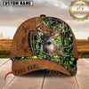 Maxcorners Deer Antler Camo Leather-Style Personalized Hat 3D Printed Multicolor