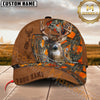 Maxcorners Deer Antler Camo Leather-Style Personalized Hat 3D Printed Multicolor