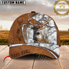 Maxcorners Deer Antler Camo Leather-Style Personalized Hat 3D Printed Multicolor