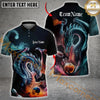 Maxcorners Blue Smoke Custom Dragon Bowling Team Polo Shirt For Men And Women Dragon Bowling Tournament Shirt