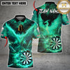 Maxcorners Darts Flaming Phoenix Dartboard Multicolor Customized Name, Team Name 3D Shirt