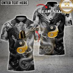 Maxcorners Yin Yang Dragon Billiard Multicolor Customized Name, Team Name 3D Shirt