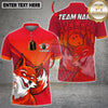 Maxcorners Fire Fox Bowling Multicolor Customized Name, Team Name 3D Shirt