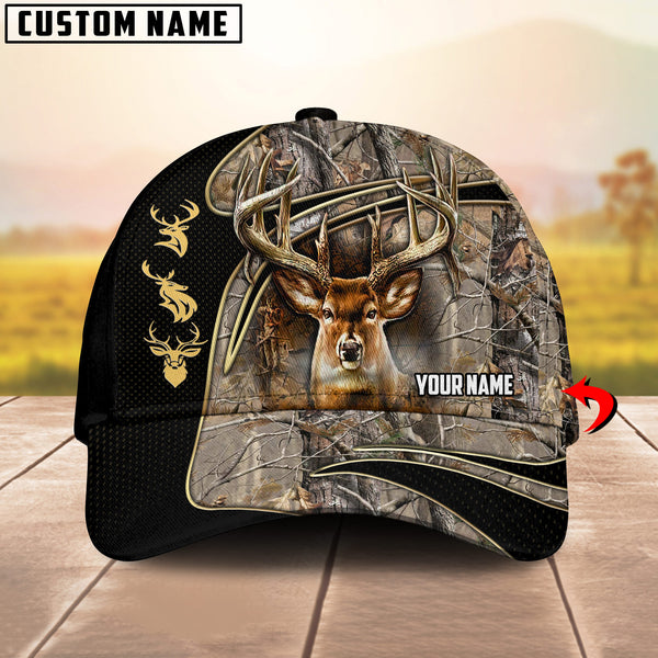 Maxcorners Wilderness Deer Hunting Camo Multicolor Personalized Name 3D Cap