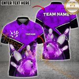 Maxcorners Ball And Pins Flame Smoke Bowling Jersey Multicolor Options Personalized Name, Team Name 3D Shirt