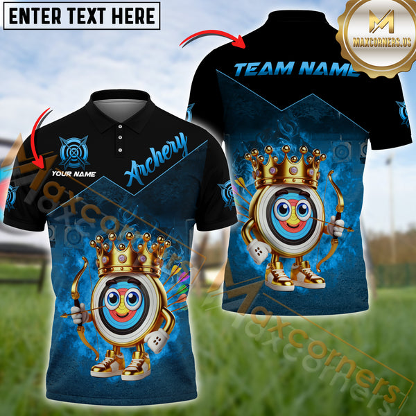 Maxcorners Archery Fire Funny Multicolor Options Personalized Name, Team Name 3D Shirt