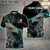 Maxcorners Bowling Majestic Eagle Multicolor Option Customized Name, Team Name 3D Polo Shirt