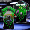 Maxcorners Fire Billiard Personalized Name, Team Name Unisex Shirt ( 4 Colors )
