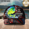 Maxcorners Fishing American Flag Personalized 3D Cap (11 Breeds)