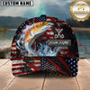 Maxcorners Fishing American Flag Personalized 3D Cap (11 Breeds)