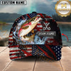Maxcorners Fishing American Flag Personalized 3D Cap (11 Breeds)