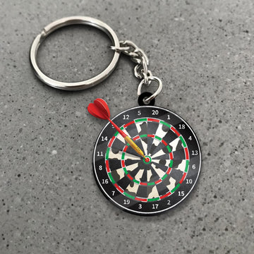 Maxcorners Darts Camouflage Dartboard Bullseye 3D Keychain