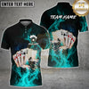 Maxcorners Flaming Poker Multicolor Customized Name, Team Name 3D Shirts