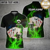 Maxcorners Flaming Poker Multicolor Customized Name, Team Name 3D Shirts