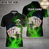 Maxcorners Flaming Poker Multicolor Customized Name, Team Name 3D Shirts